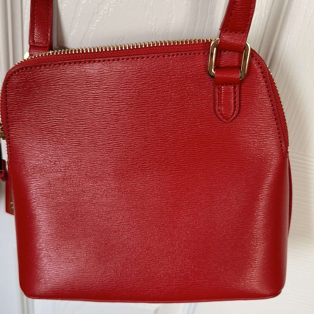 Beautiful Ralph Lauren Red Crossbody Handbag with Dust Bag - Picture 5 of 6